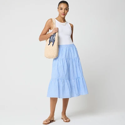 Tiered midi skirt