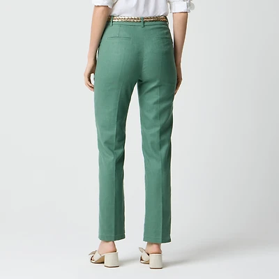 Tall Kallie linen-blend straight-leg pant