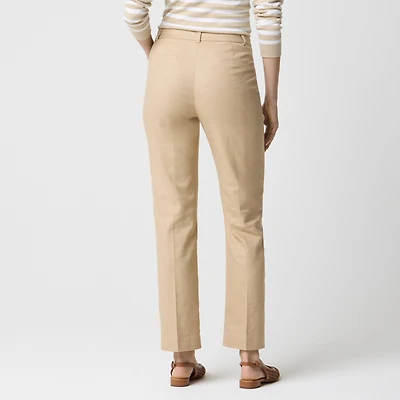 Kallie stretch linen-blend straight-leg pant