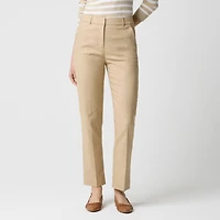 Kallie stretch linen-blend straight-leg pant