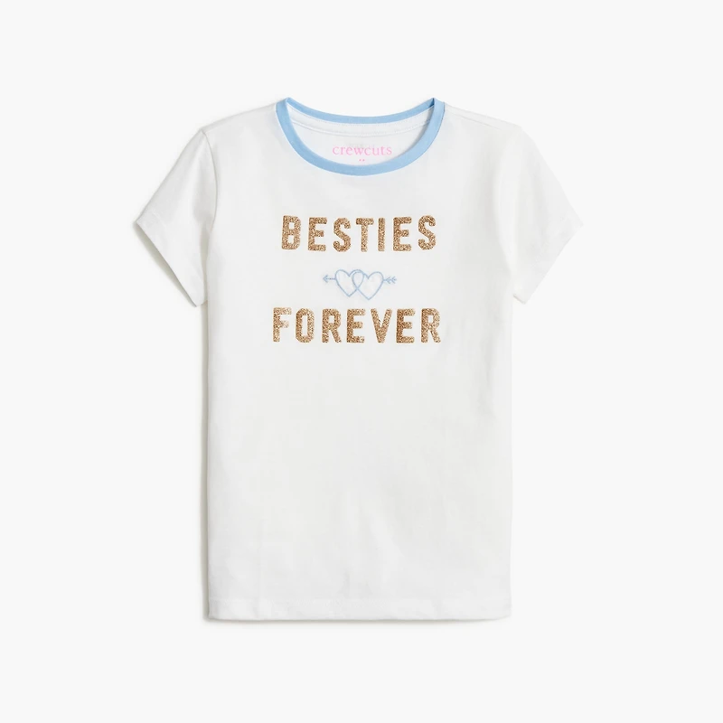 Girls' besties forever graphic tee
