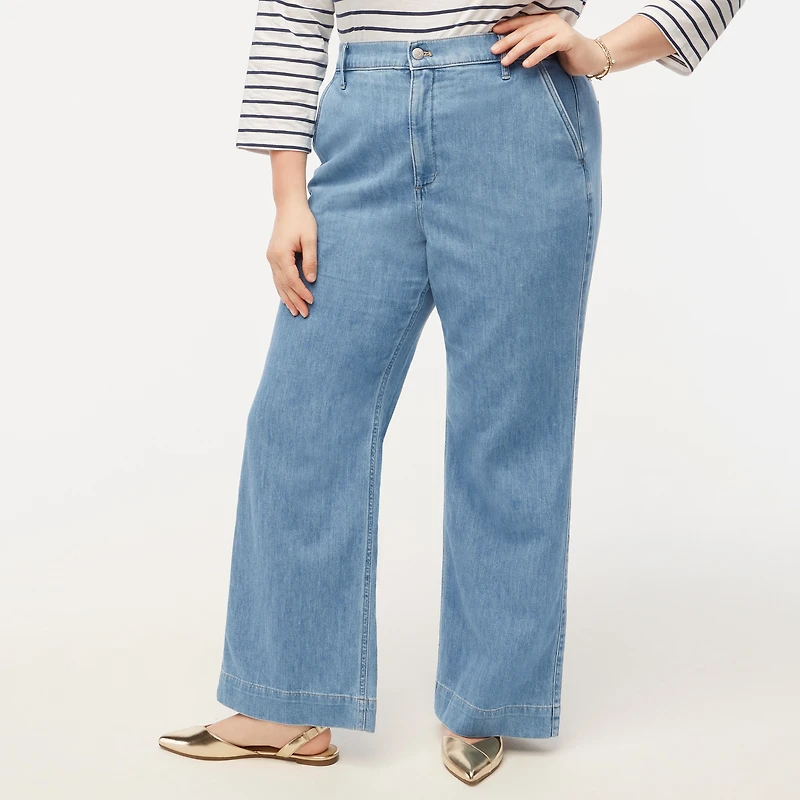 Drapey denim trouser