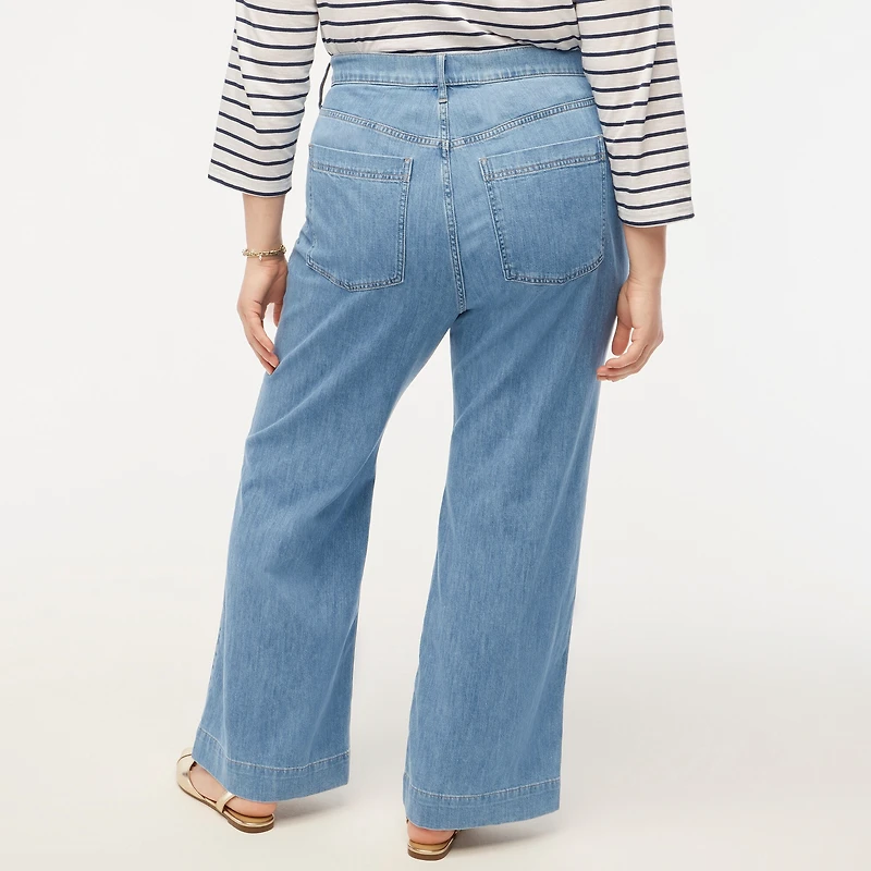 Drapey denim trouser