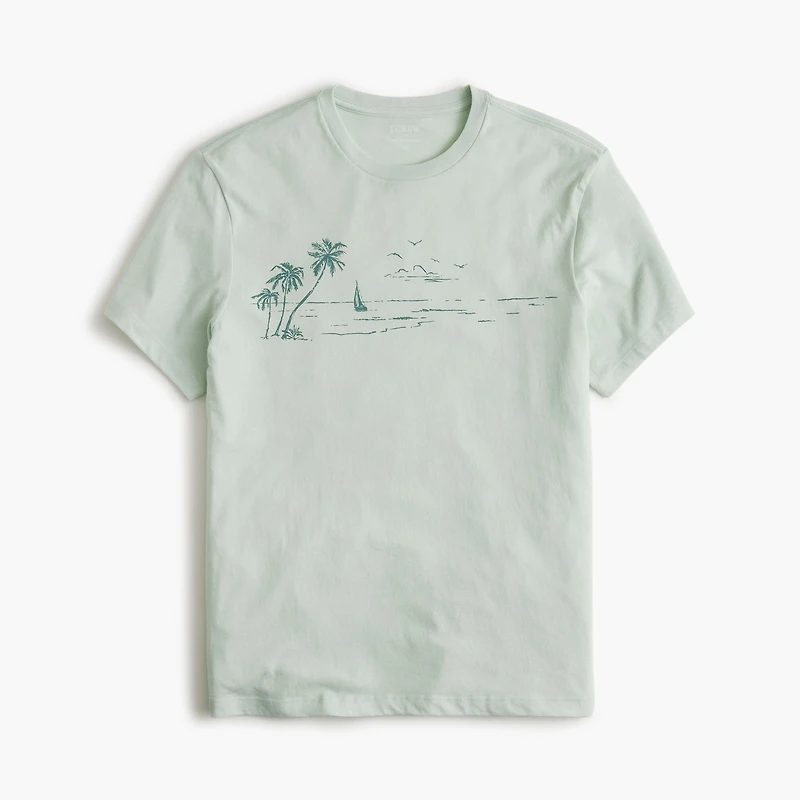 Ocean landscape graphic tee