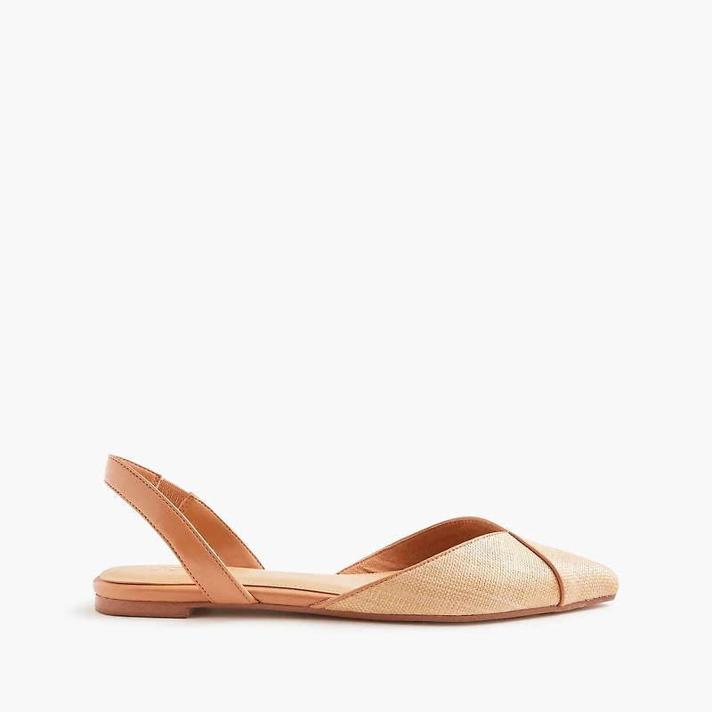 Woven slingback flats