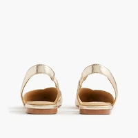 Metallic slingback flats