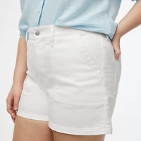 utility denim short