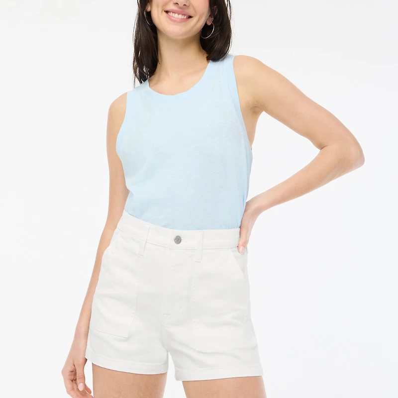 utility denim short