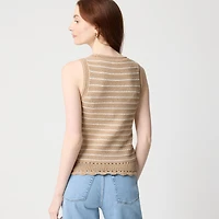 Striped crochet sweater-tank