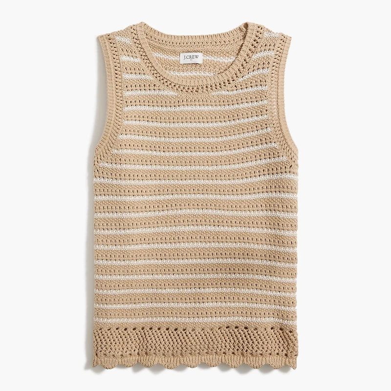 Striped crochet sweater-tank