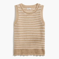 Striped crochet sweater-tank