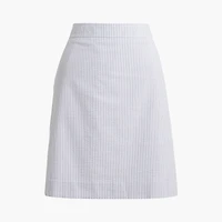 Seersucker A-line skirt
