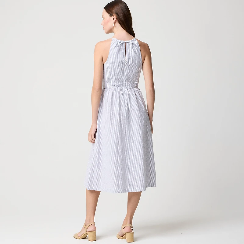 Strappy seersucker dress