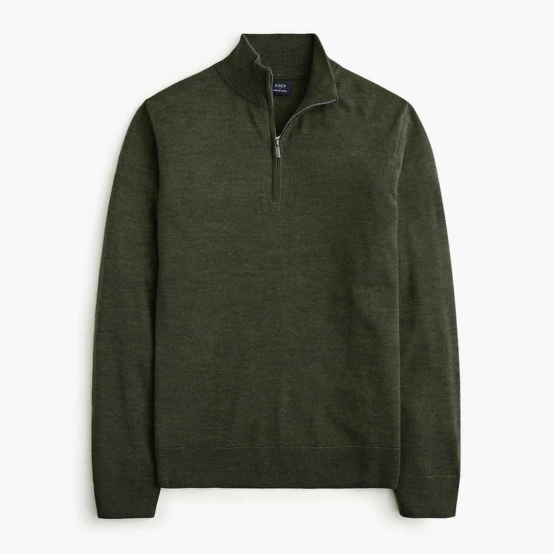 Merino wool-blend quarter-zip