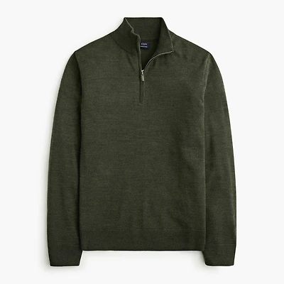 Merino wool-blend quarter-zip