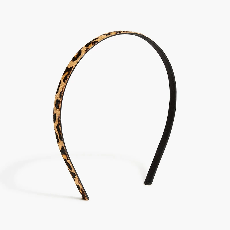 Leopard calf hair headband