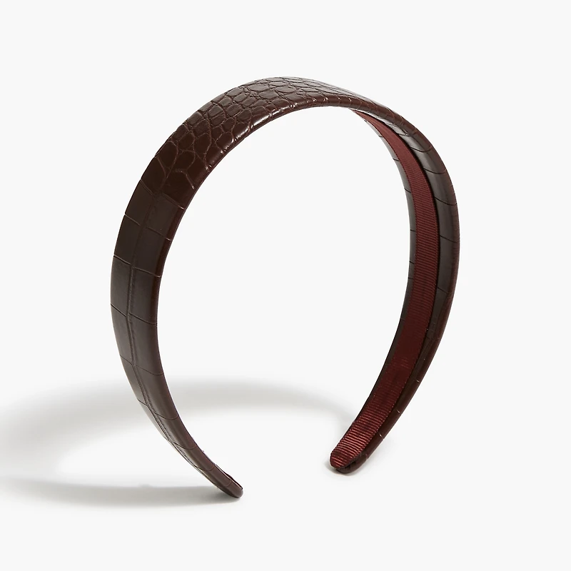 Croc-embossed headband