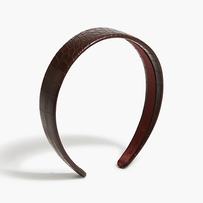 Croc-embossed headband