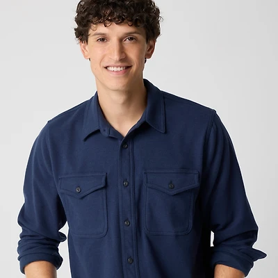 Double-knit work shirt