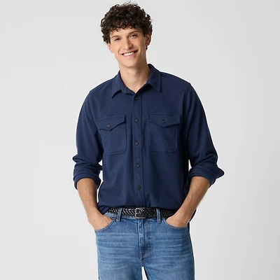 Double-knit work shirt