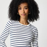 Long-sleeve striped everyday tee