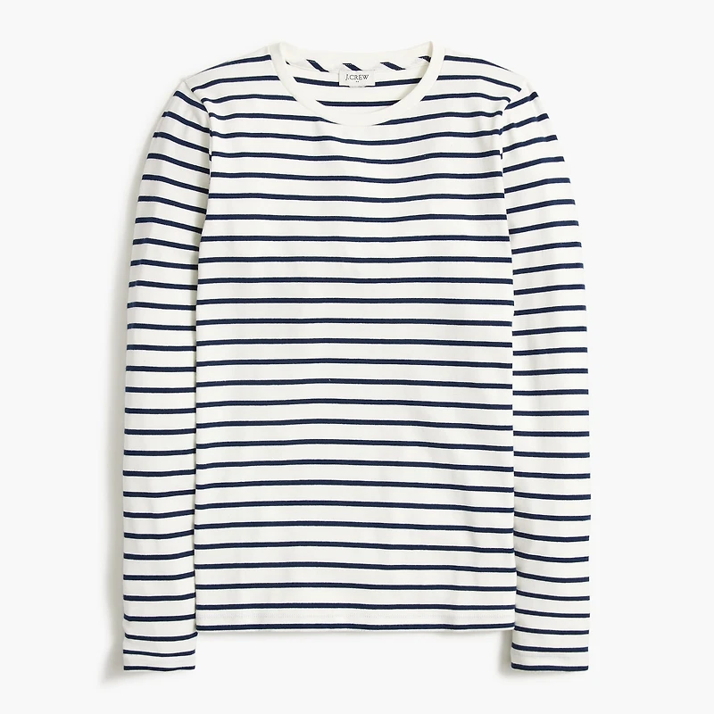 Long-sleeve striped everyday tee