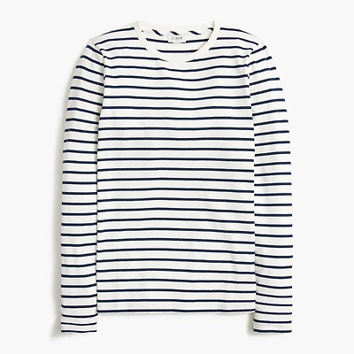 Long-sleeve striped everyday tee