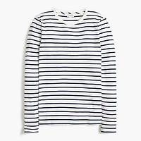 Long-sleeve striped everyday tee