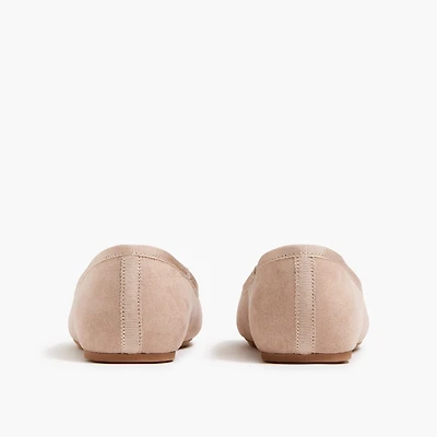 Girls' glitter cap-toe ballet flats