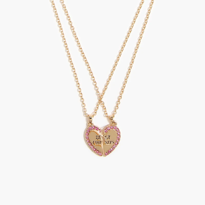 Girls' friendship necklaces set-of-two