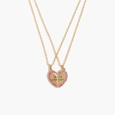 Girls' friendship necklaces set-of-two
