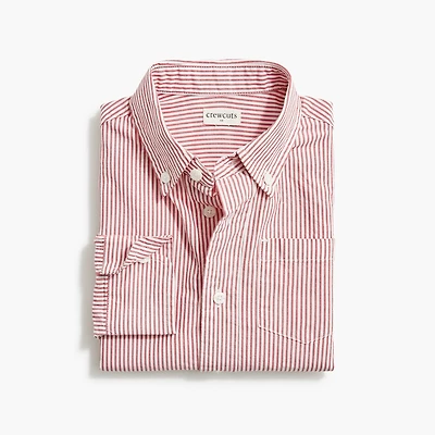 Boys' long-sleeve striped washed shirt