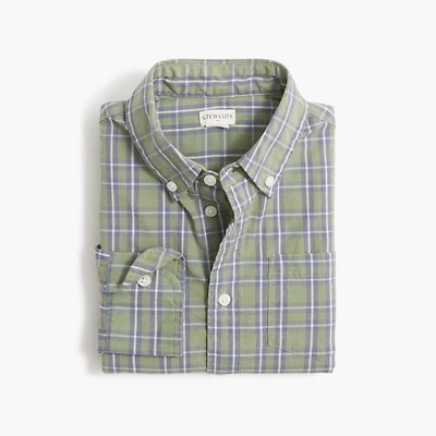 Boys' plaid washed shirt