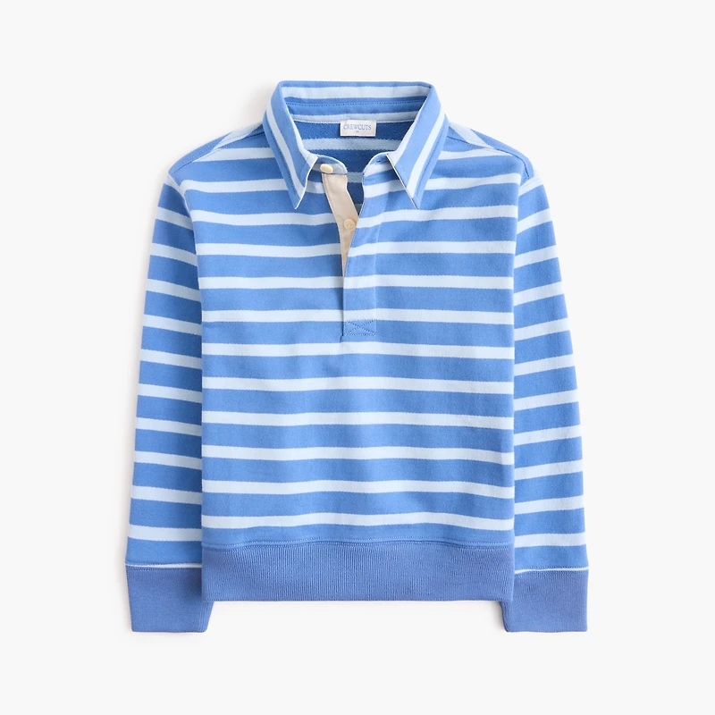 Boys' striped polo sweatshirt