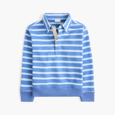 Boys' striped polo sweatshirt