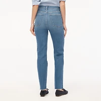 Petite stovepipe jean with cut hem in signature stretch+