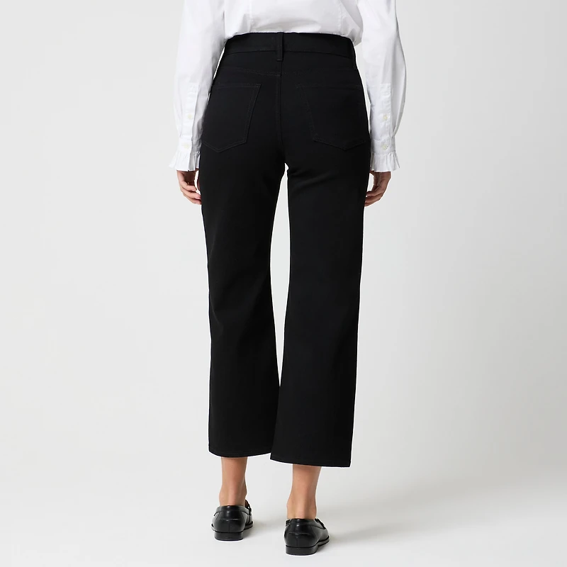 Wide-leg cropped jean all-day stretch