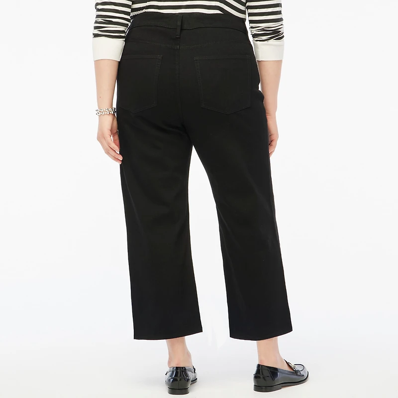Wide-leg cropped jean all-day stretch