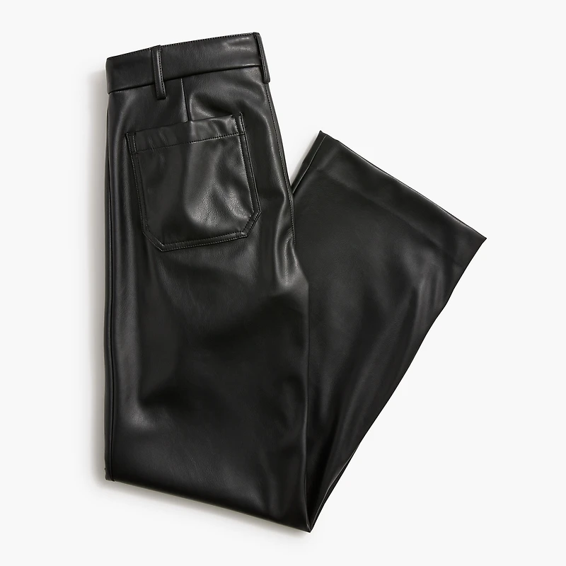 Lizzie high-rise patch-pocket faux-leather pant