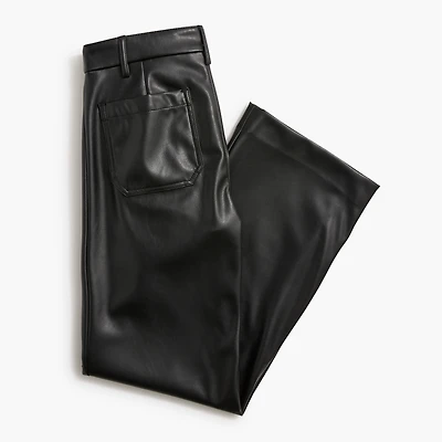 Lizzie high-rise patch-pocket faux-leather pant