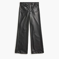 Lizzie high-rise patch-pocket faux-leather pant