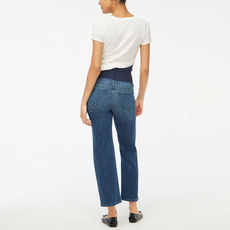 Lightweight maternity wide-leg jean