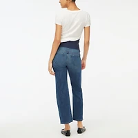 Lightweight maternity wide-leg jean