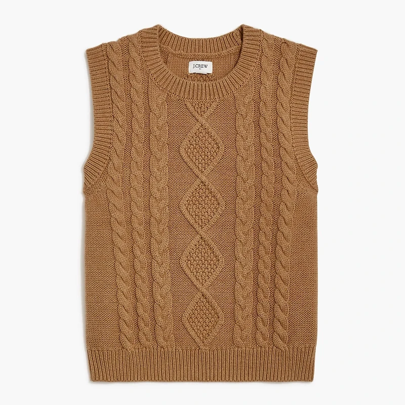 Cable-knit sweater-vest