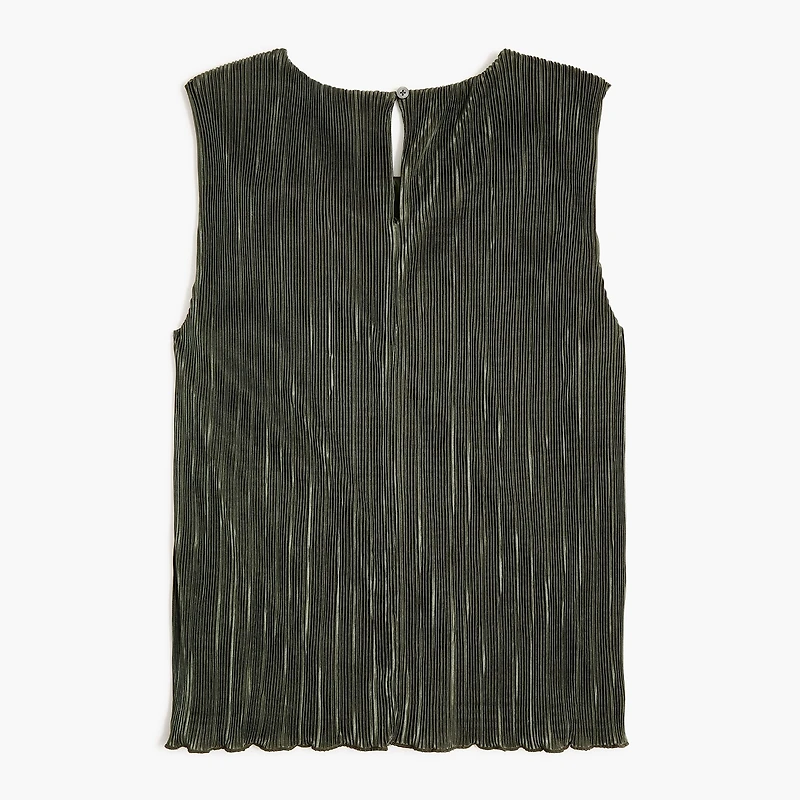 Plissé shell top