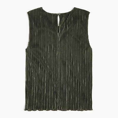 Plissé shell top