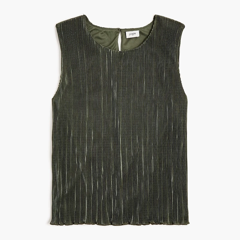 Plissé shell top