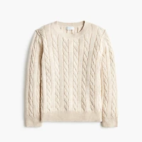 Kids' cable-knit crewneck sweater