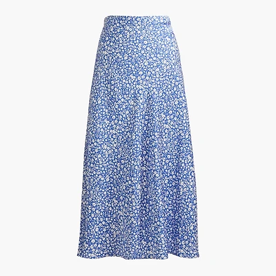 Printed bias slip skirt