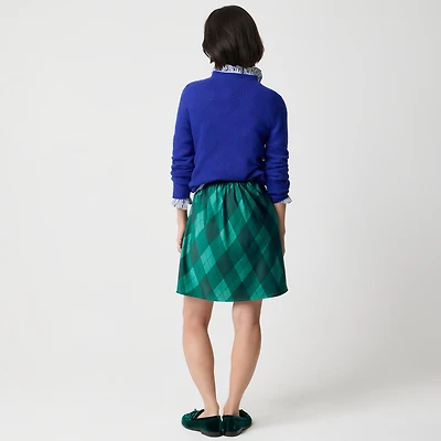 Mini bias-cut slip skirt